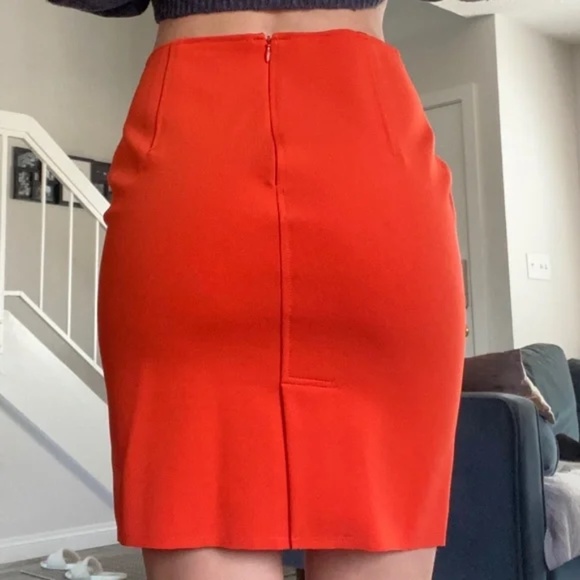 Jil Sander Orange Bodycon Skirt - Picture 2 of 4